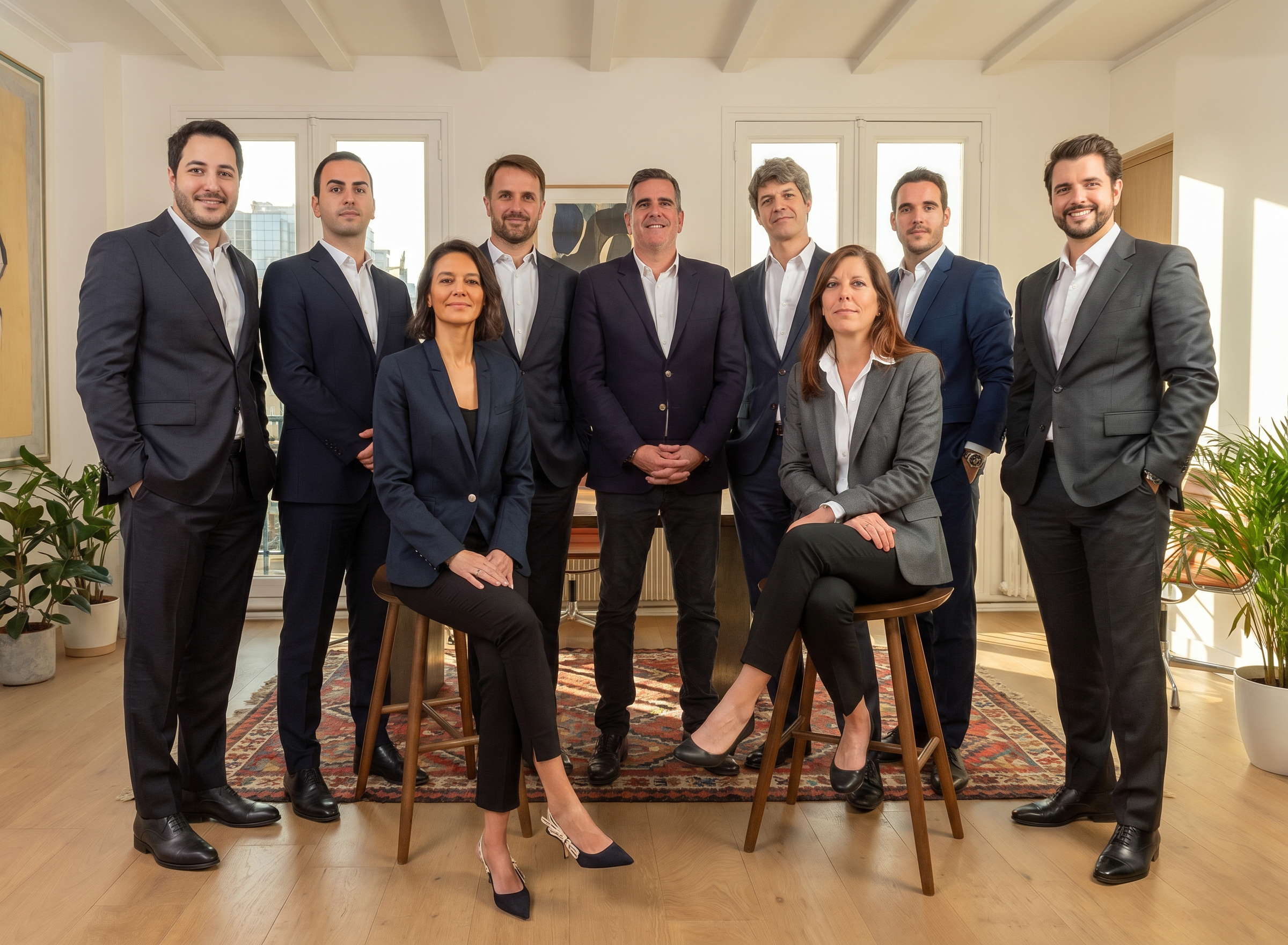 Équipe de conseillers Pepper & Pines Capital en réunion stratégique